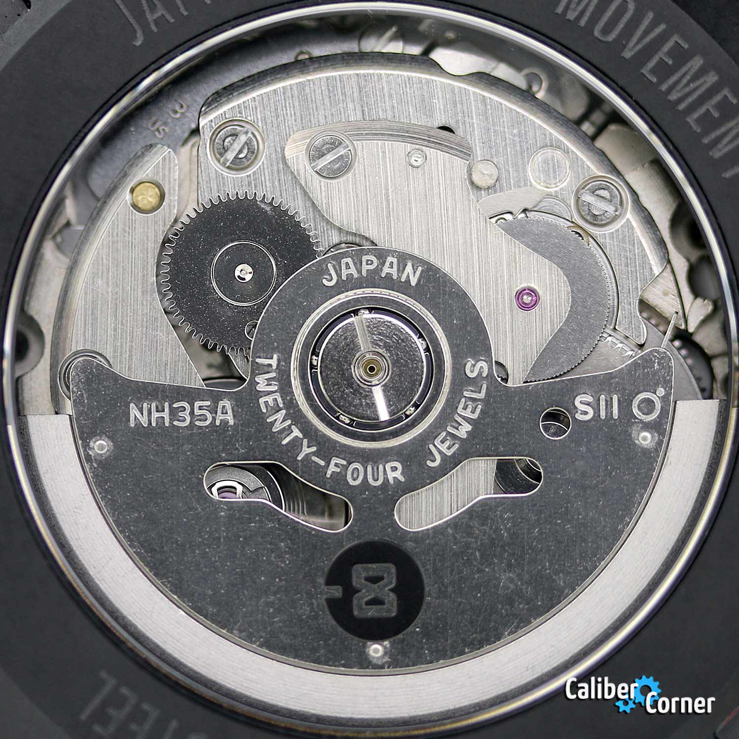 Seiko caliber NH35A SII automatic watch movement in a Minus-8 Layer
