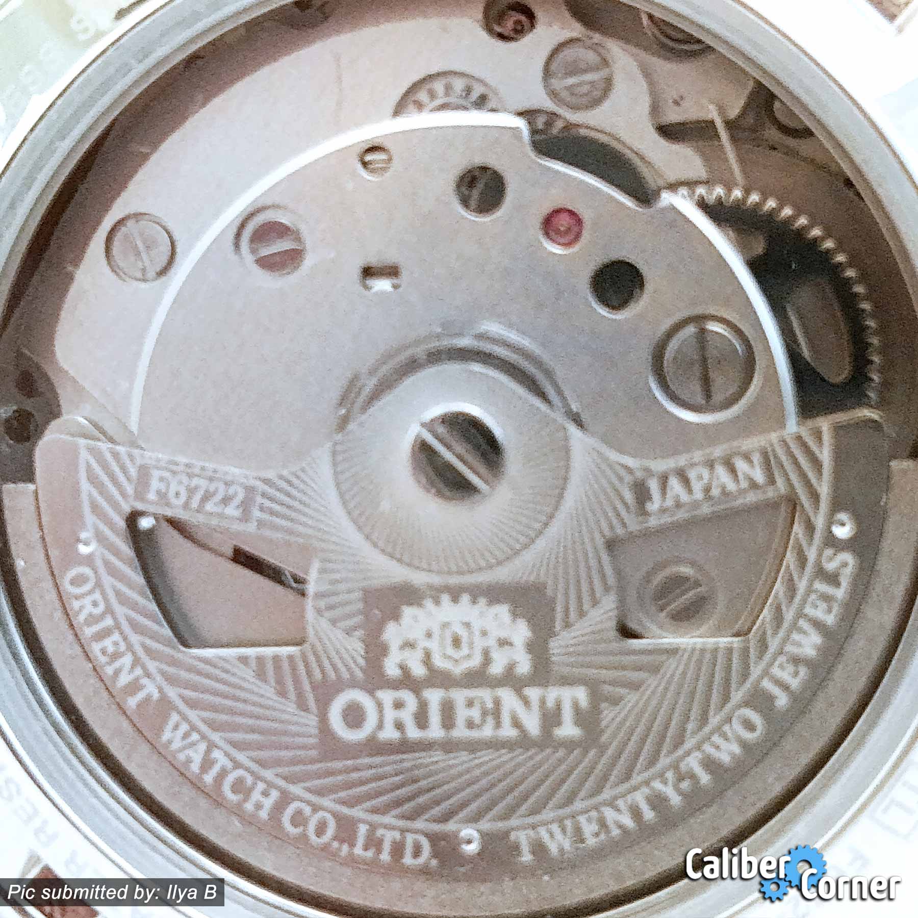 Orient Caliber F6722 Automatic Movement