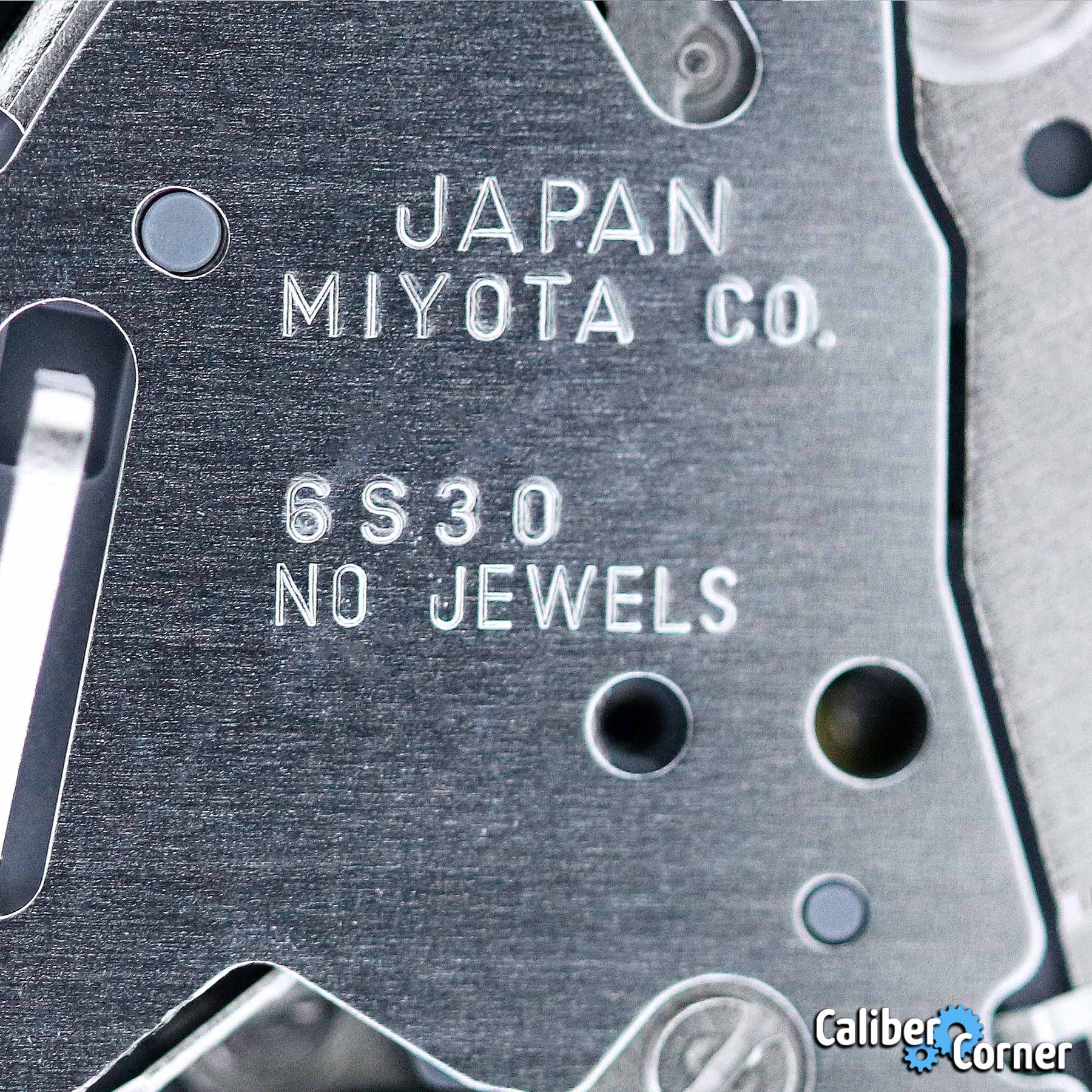Miyota Caliber 6s30 Macro No Jewels