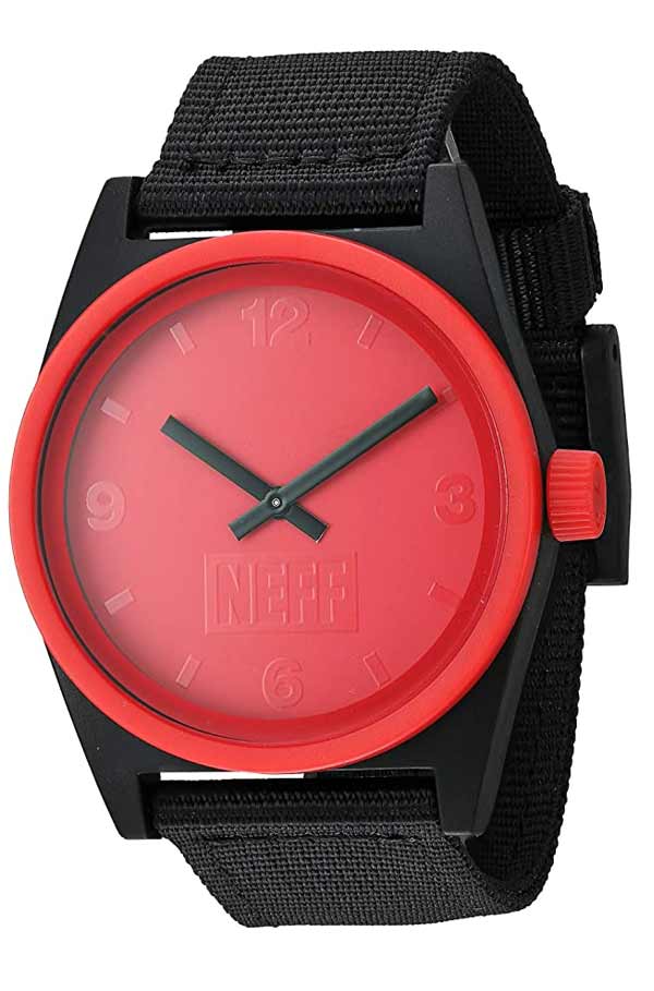 Cheap Plastic Neff Watch Red Black Nf0201 Y120g