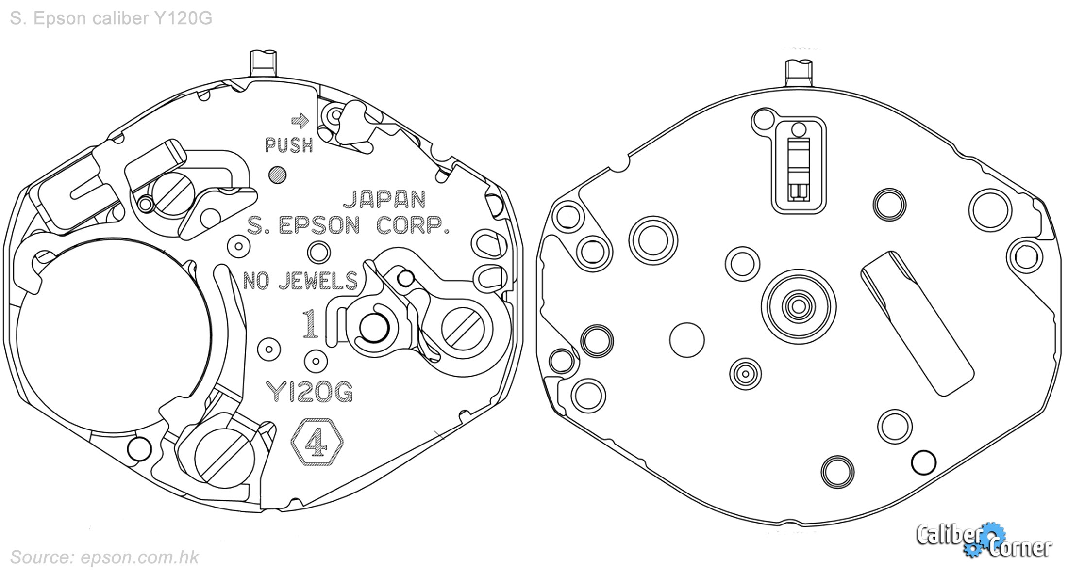 Seiko Epson Caliber Y120g Drawings