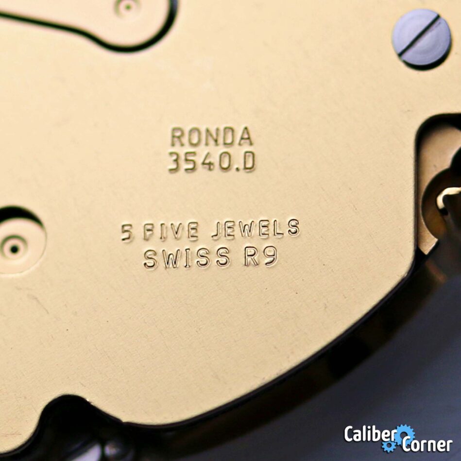 Ronda Caliber 3540.D Watch Movement