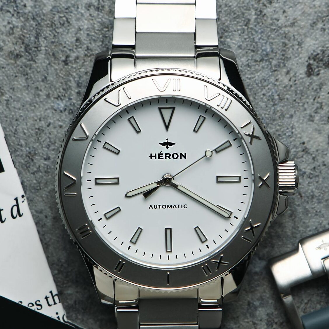 Heron Watches Gladiateur Mmlxv White Automatic 9039