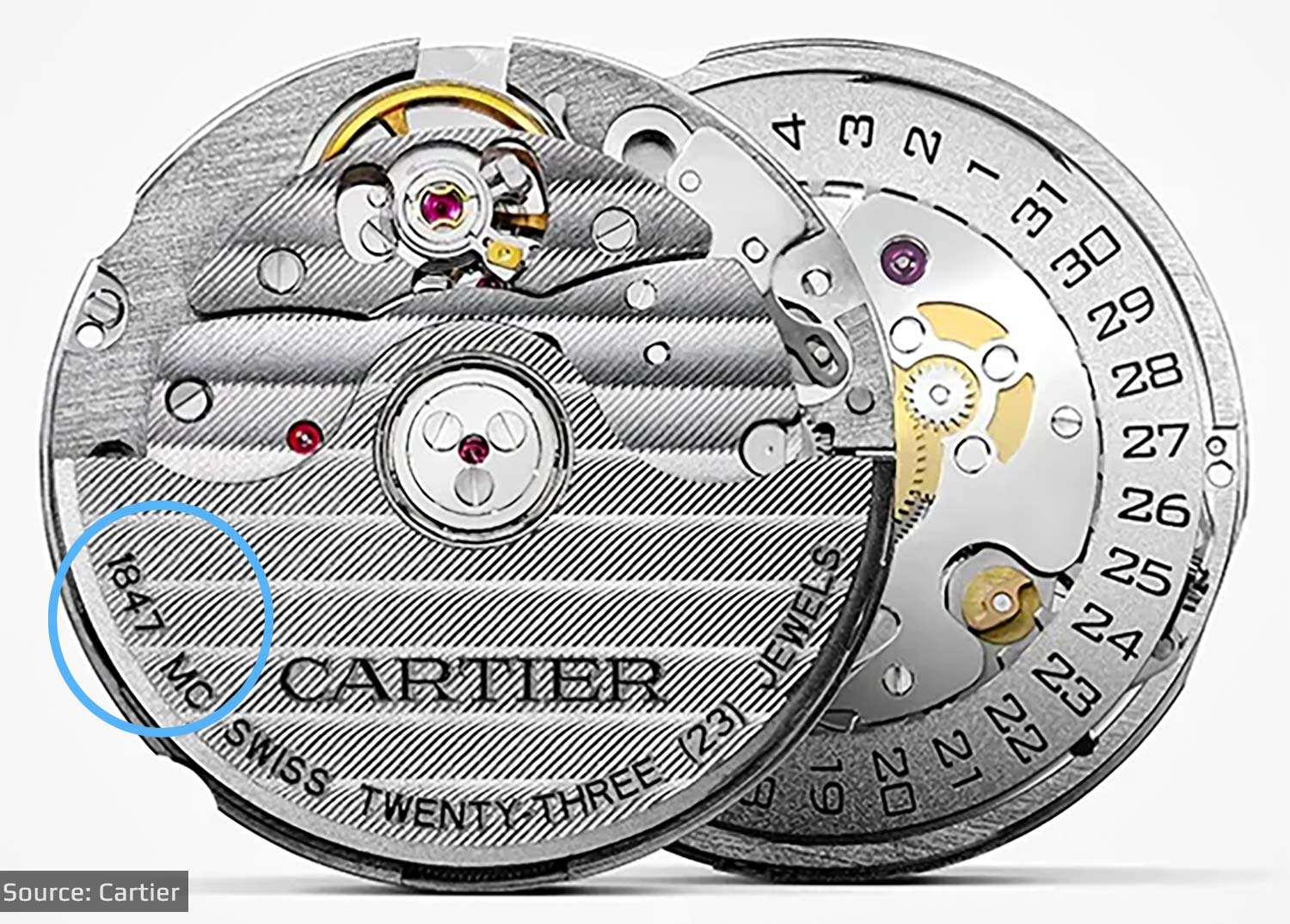 Cartier Caliber 1847mc Front Back