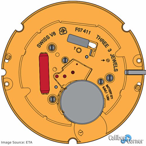 Eta Caliber F07 411 Drawing