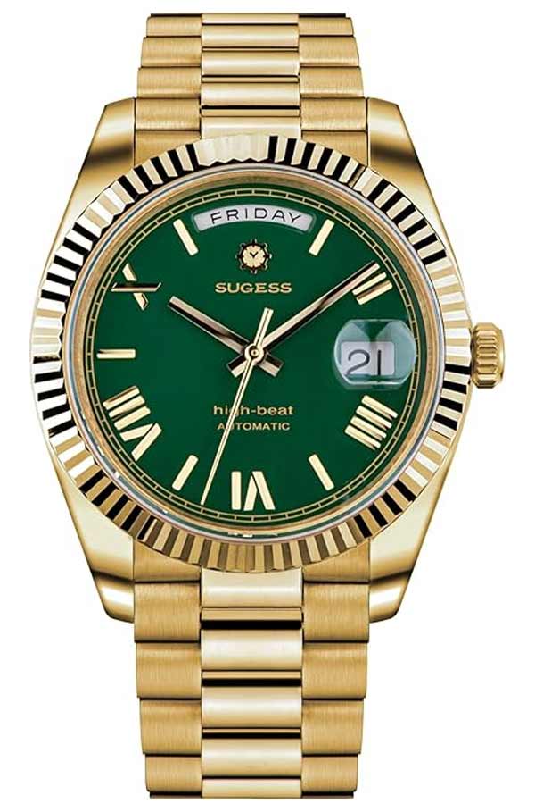 Sugess Day Date Green Dial S433 06 Sl3034